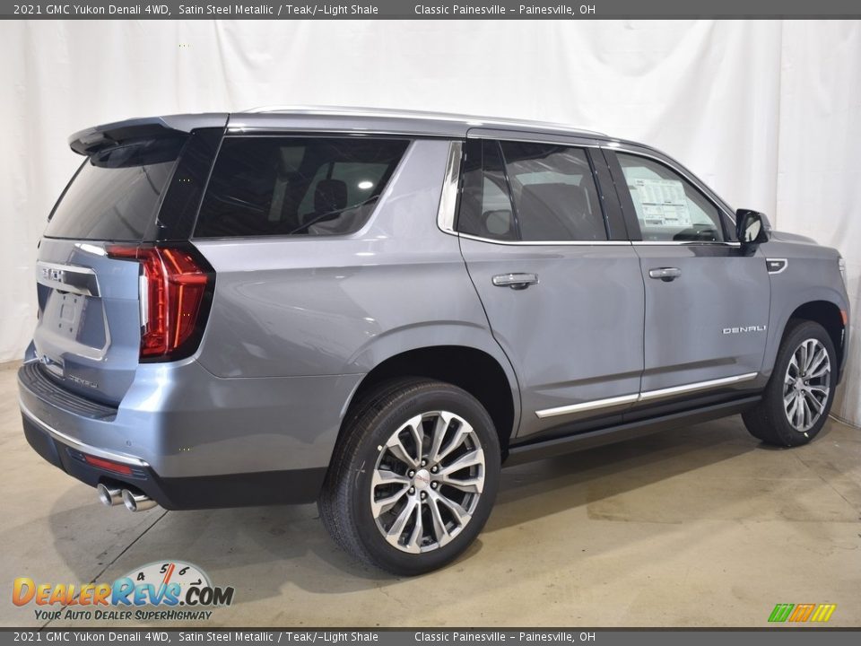 2021 GMC Yukon Denali 4WD Satin Steel Metallic / Teak/­Light Shale Photo #2