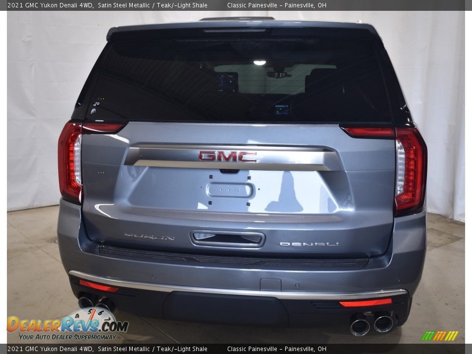 2021 GMC Yukon Denali 4WD Satin Steel Metallic / Teak/­Light Shale Photo #3