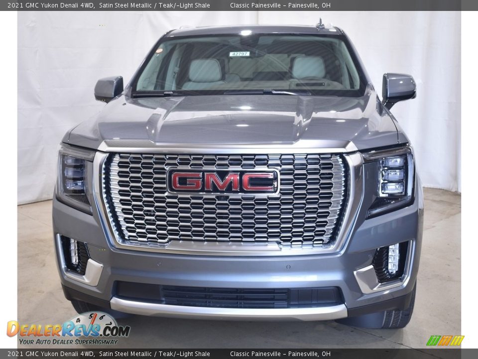 2021 GMC Yukon Denali 4WD Satin Steel Metallic / Teak/­Light Shale Photo #4