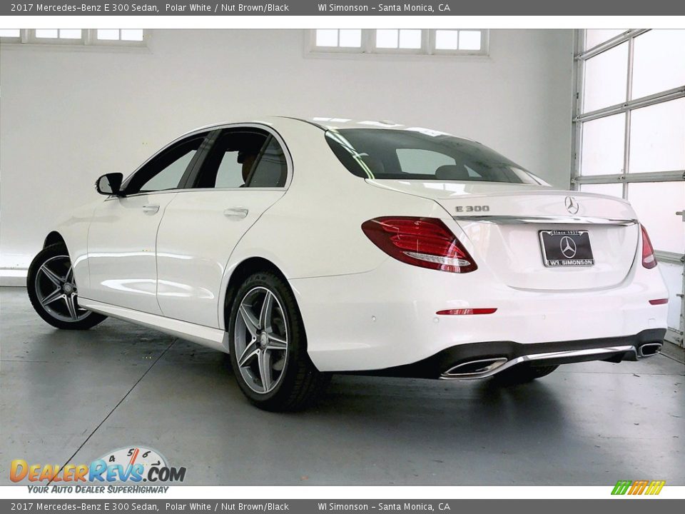 2017 Mercedes-Benz E 300 Sedan Polar White / Nut Brown/Black Photo #10