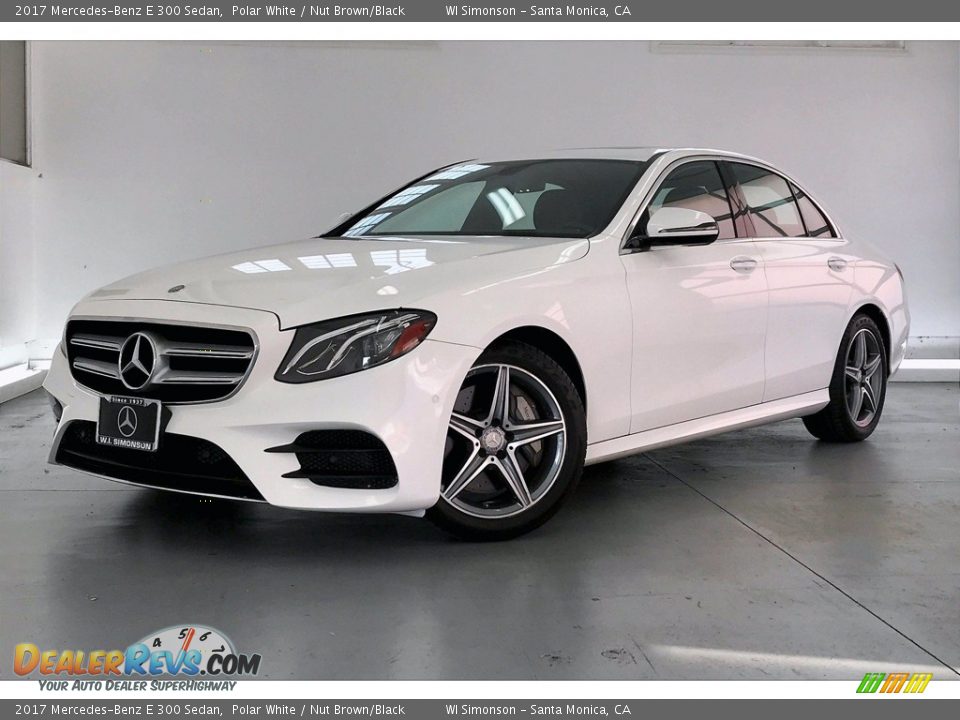 2017 Mercedes-Benz E 300 Sedan Polar White / Nut Brown/Black Photo #12