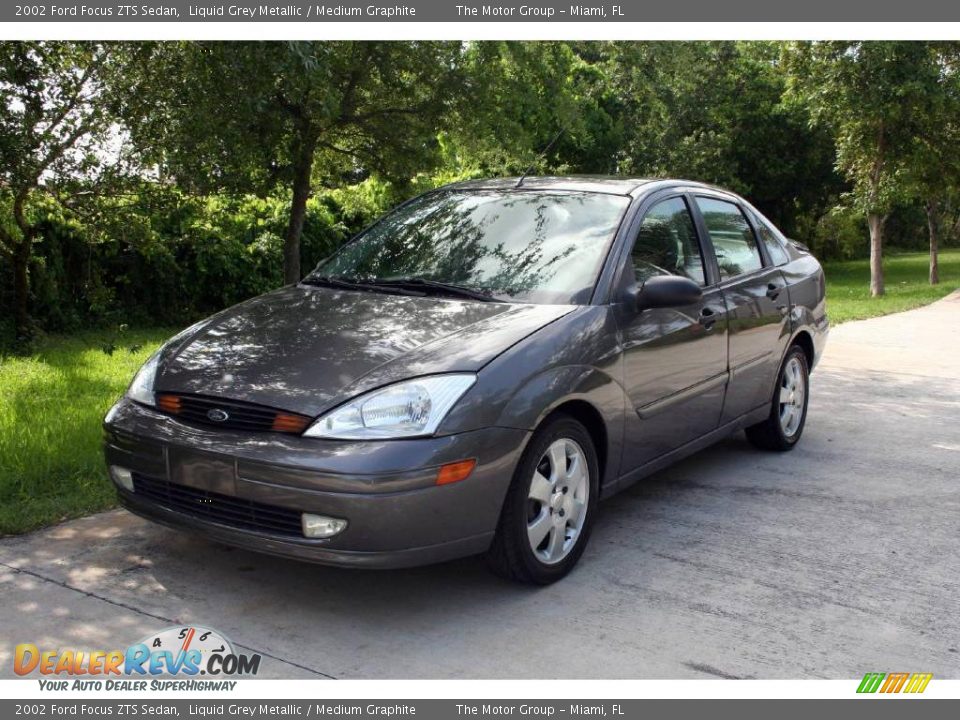 2002 Ford Focus ZTS Sedan Liquid Grey Metallic / Medium Graphite Photo #1