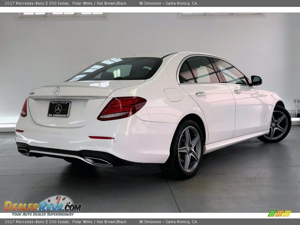 2017 Mercedes-Benz E 300 Sedan Polar White / Nut Brown/Black Photo #16