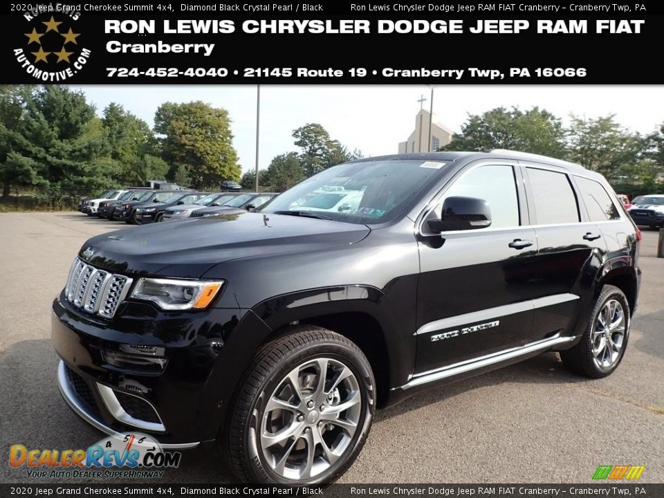 2020 Jeep Grand Cherokee Summit 4x4 Diamond Black Crystal Pearl / Black Photo #1