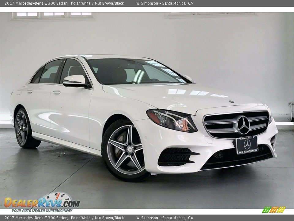 2017 Mercedes-Benz E 300 Sedan Polar White / Nut Brown/Black Photo #33