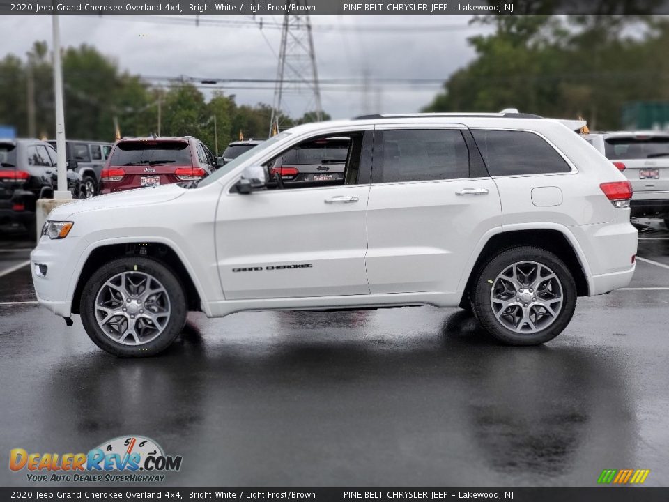 2020 Jeep Grand Cherokee Overland 4x4 Bright White / Light Frost/Brown Photo #3