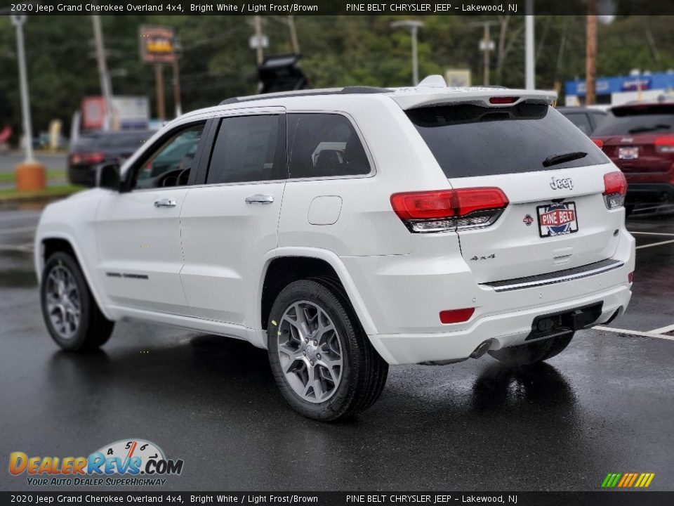 2020 Jeep Grand Cherokee Overland 4x4 Bright White / Light Frost/Brown Photo #4