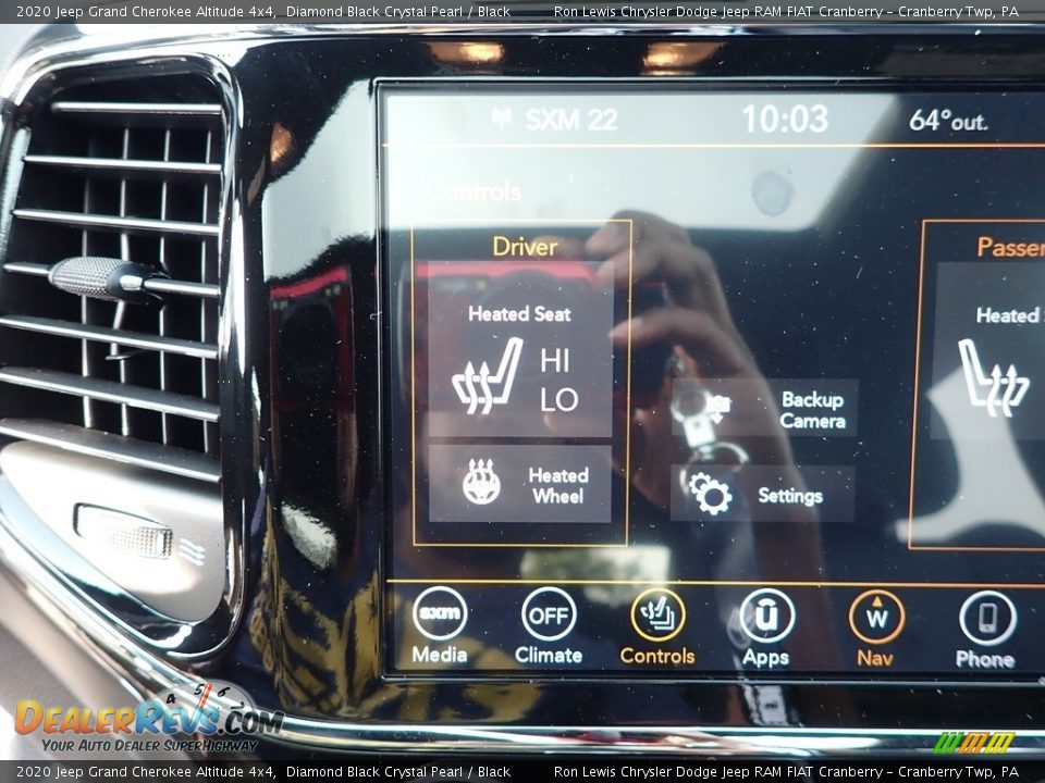 2020 Jeep Grand Cherokee Altitude 4x4 Diamond Black Crystal Pearl / Black Photo #20