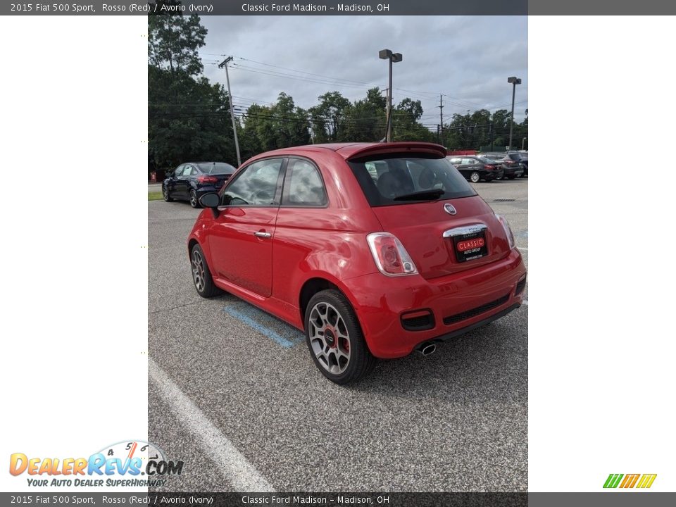 2015 Fiat 500 Sport Rosso (Red) / Avorio (Ivory) Photo #7