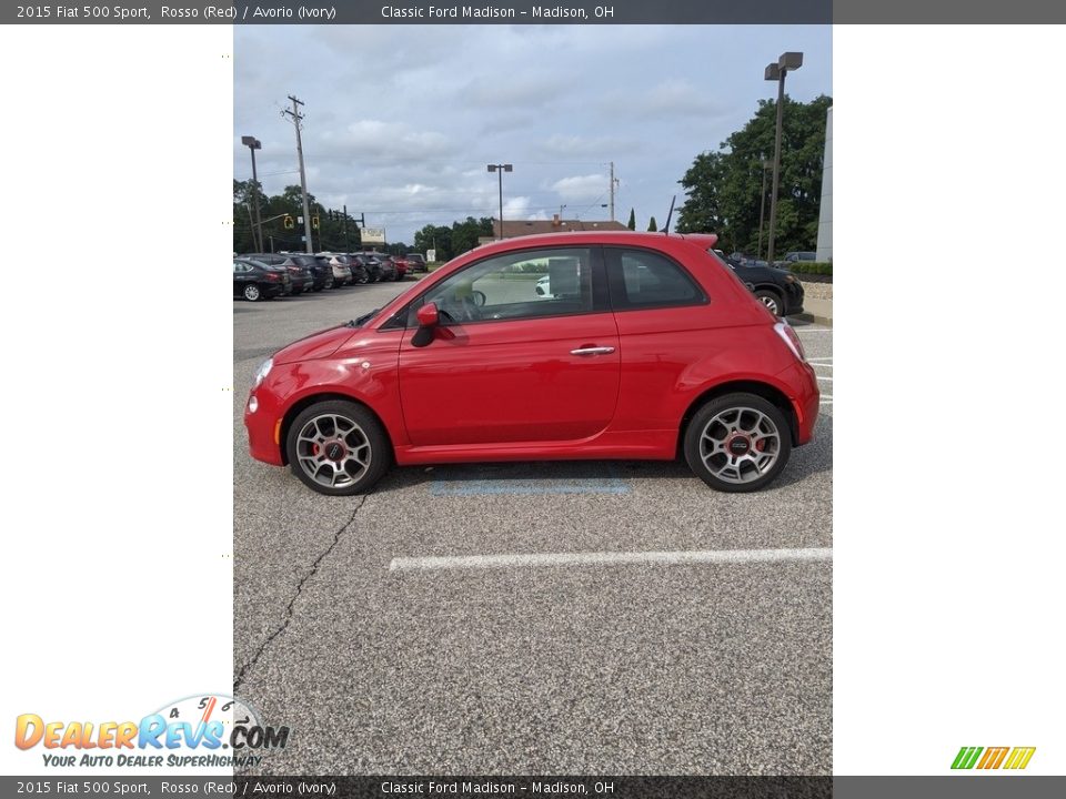2015 Fiat 500 Sport Rosso (Red) / Avorio (Ivory) Photo #8