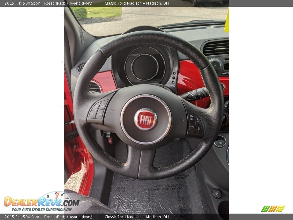 2015 Fiat 500 Sport Rosso (Red) / Avorio (Ivory) Photo #9