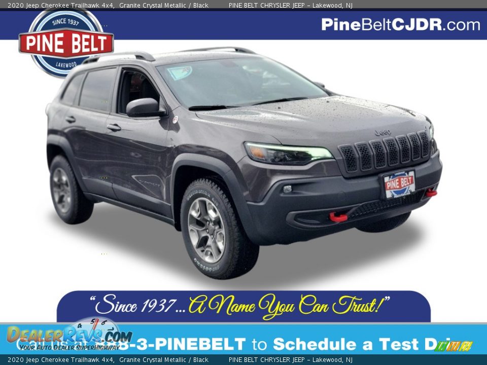 2020 Jeep Cherokee Trailhawk 4x4 Granite Crystal Metallic / Black Photo #1