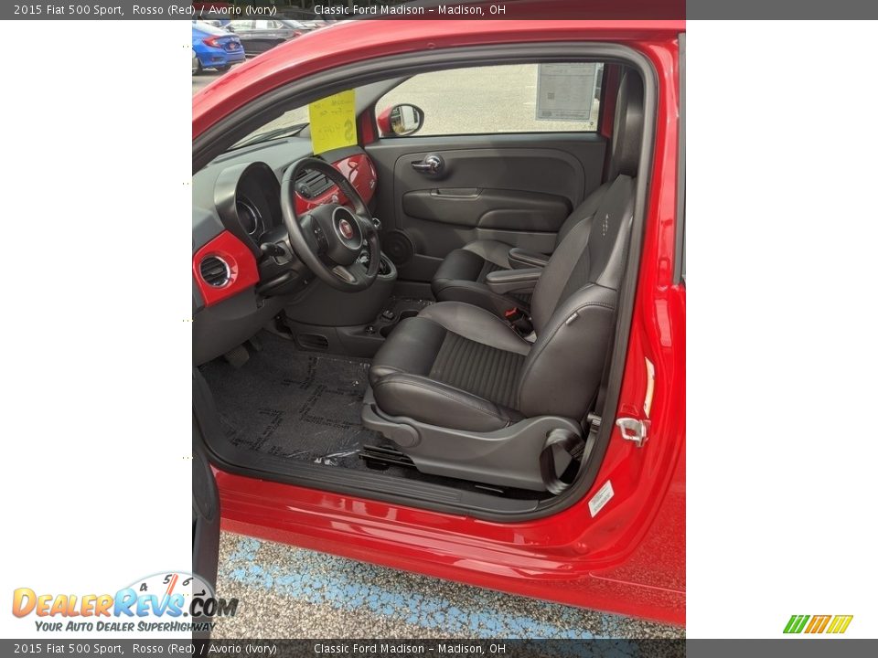 2015 Fiat 500 Sport Rosso (Red) / Avorio (Ivory) Photo #11