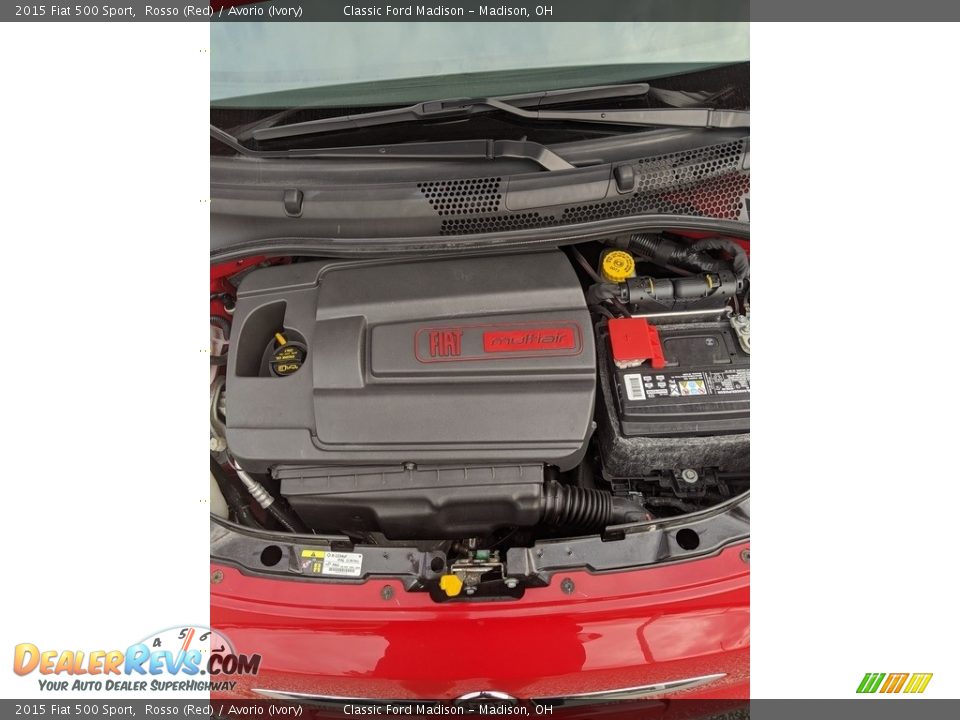 2015 Fiat 500 Sport Rosso (Red) / Avorio (Ivory) Photo #14