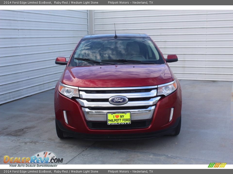 2014 Ford Edge Limited EcoBoost Ruby Red / Medium Light Stone Photo #3