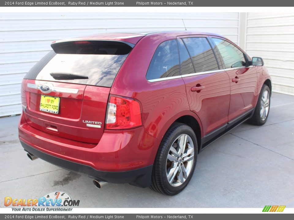 2014 Ford Edge Limited EcoBoost Ruby Red / Medium Light Stone Photo #10