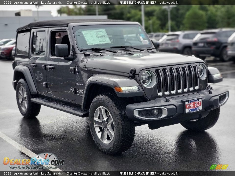 2021 Jeep Wrangler Unlimited Sahara 4x4 Granite Crystal Metallic / Black Photo #1