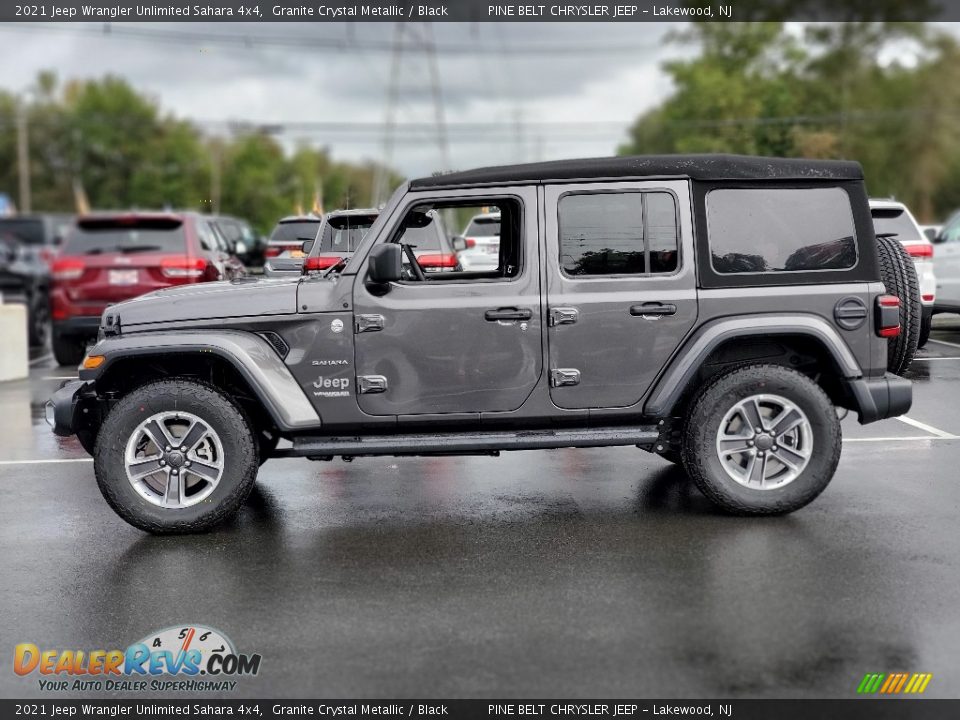 2021 Jeep Wrangler Unlimited Sahara 4x4 Granite Crystal Metallic / Black Photo #4