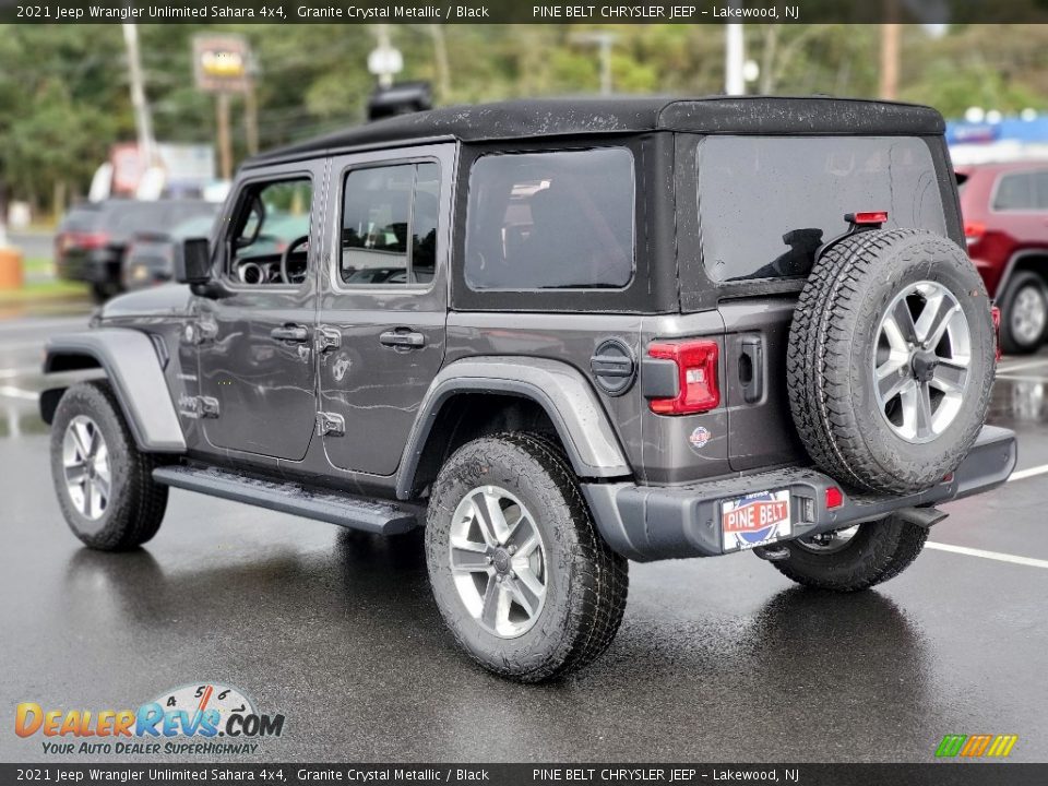 2021 Jeep Wrangler Unlimited Sahara 4x4 Granite Crystal Metallic / Black Photo #6