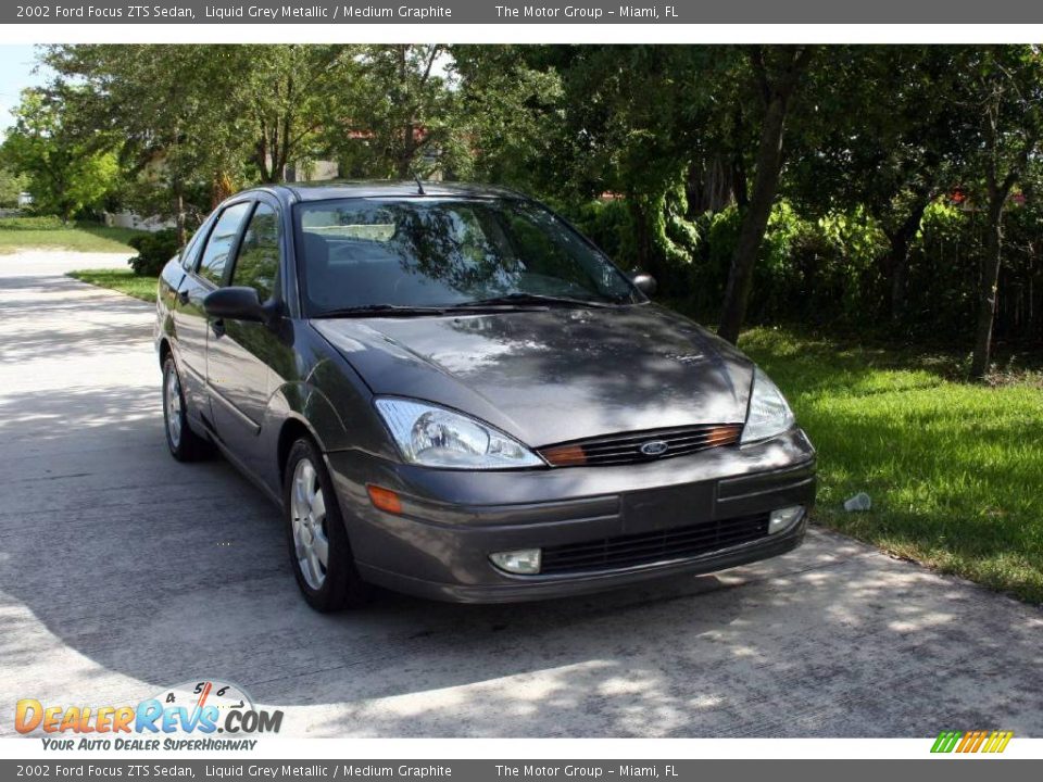 2002 Ford Focus ZTS Sedan Liquid Grey Metallic / Medium Graphite Photo #20