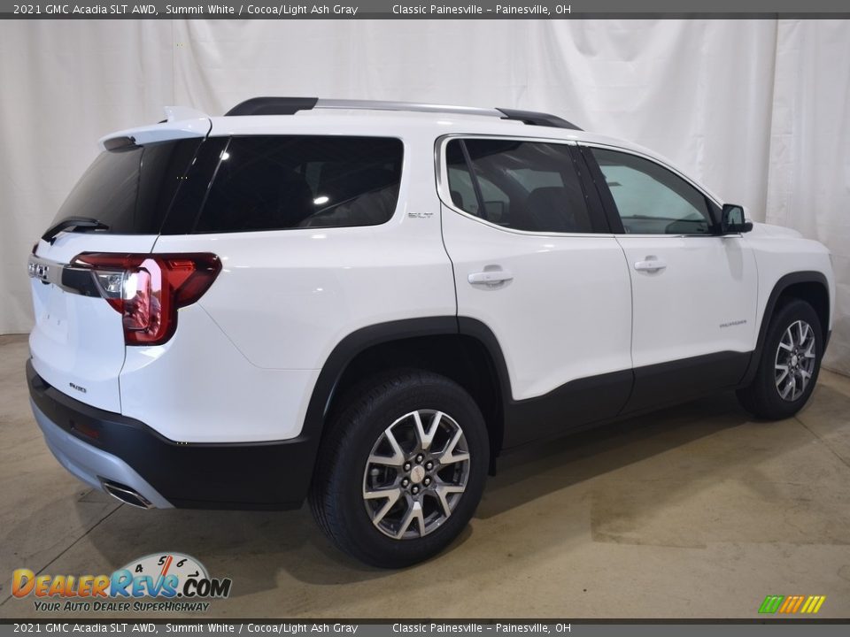 2021 GMC Acadia SLT AWD Summit White / Cocoa/Light Ash Gray Photo #2