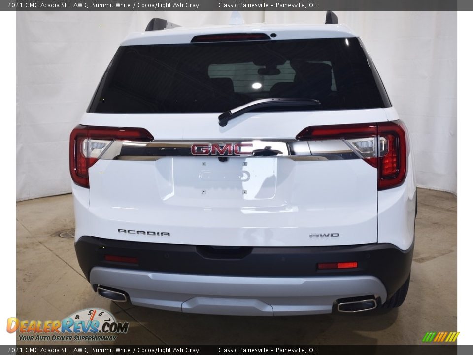 2021 GMC Acadia SLT AWD Summit White / Cocoa/Light Ash Gray Photo #3