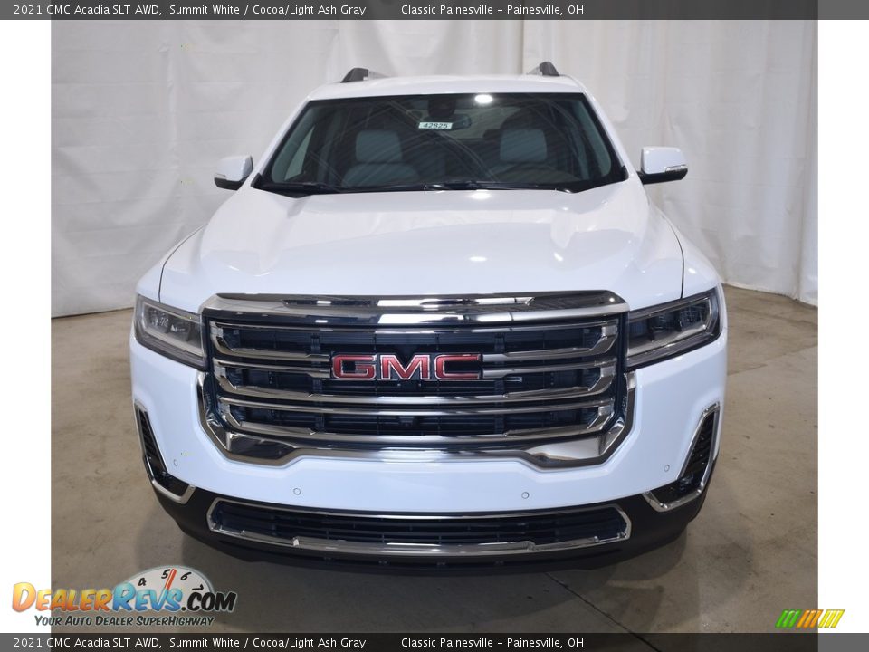 2021 GMC Acadia SLT AWD Summit White / Cocoa/Light Ash Gray Photo #4