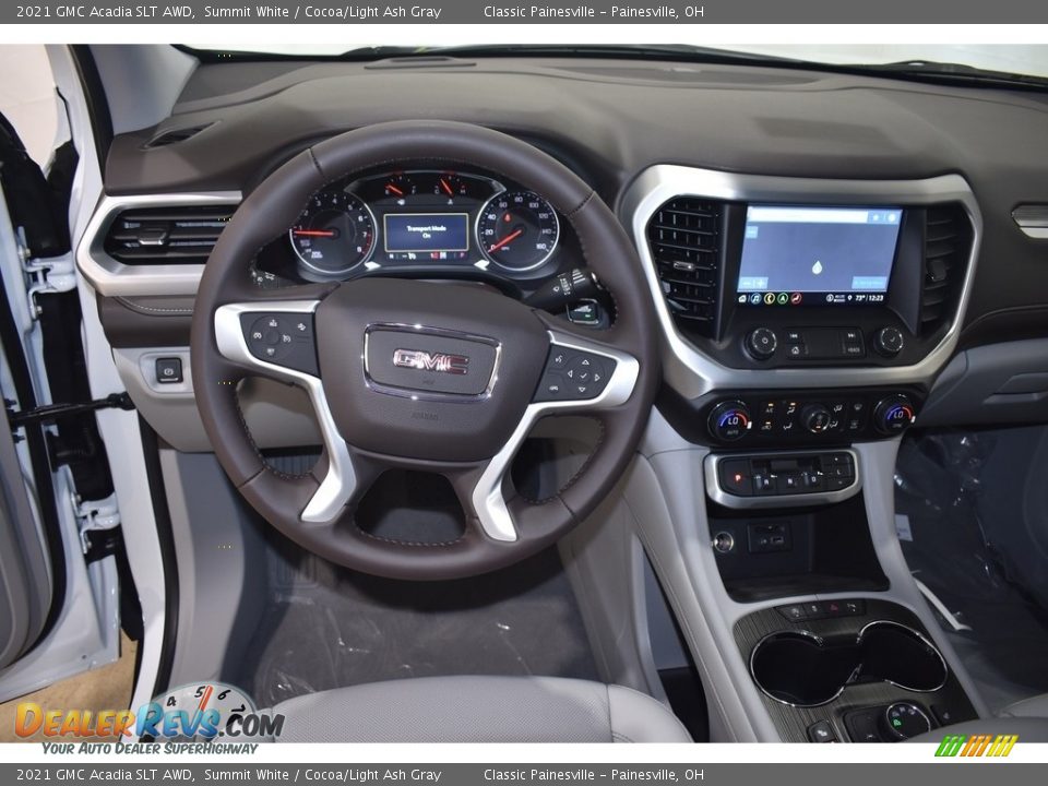 2021 GMC Acadia SLT AWD Summit White / Cocoa/Light Ash Gray Photo #10