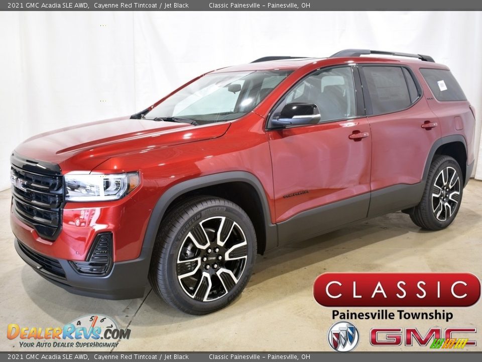 2021 GMC Acadia SLE AWD Cayenne Red Tintcoat / Jet Black Photo #1
