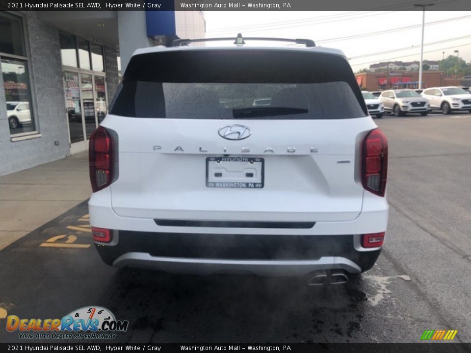 2021 Hyundai Palisade SEL AWD Hyper White / Gray Photo #3