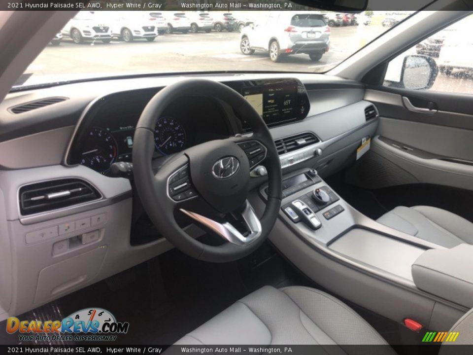 2021 Hyundai Palisade SEL AWD Hyper White / Gray Photo #11