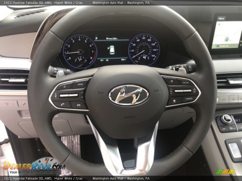 2021 Hyundai Palisade SEL AWD Hyper White / Gray Photo #12