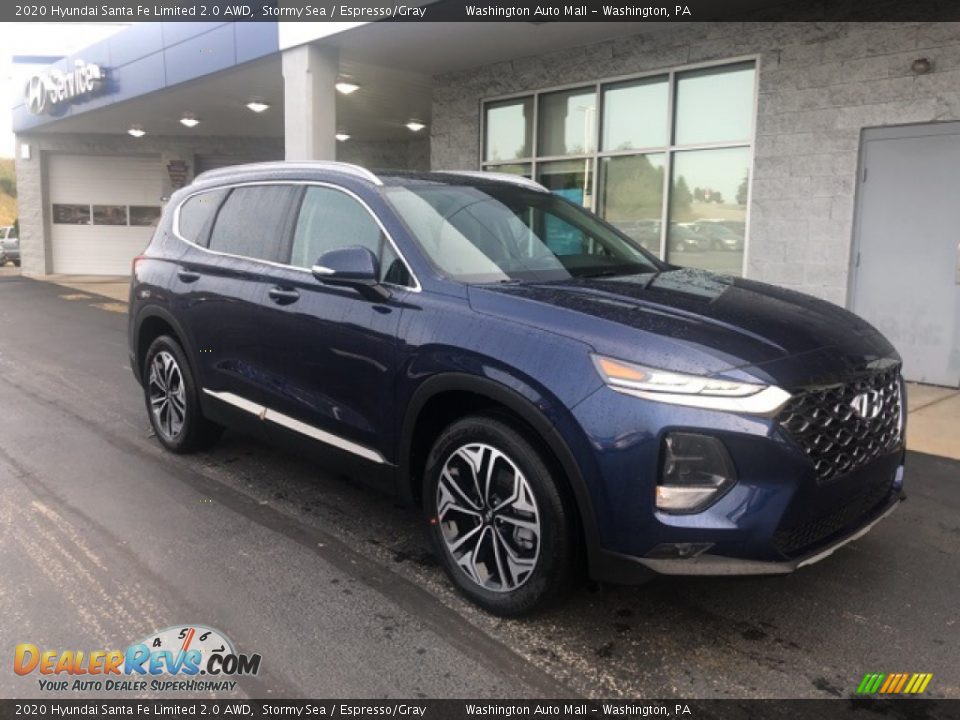 2020 Hyundai Santa Fe Limited 2.0 AWD Stormy Sea / Espresso/Gray Photo #1