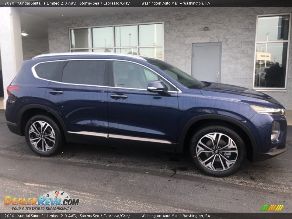 2020 Hyundai Santa Fe Limited 2.0 AWD Stormy Sea / Espresso/Gray Photo #2