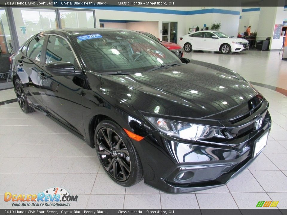 2019 Honda Civic Sport Sedan Crystal Black Pearl / Black Photo #3