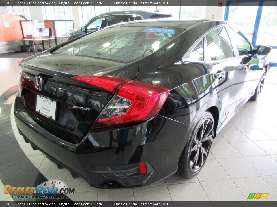 2019 Honda Civic Sport Sedan Crystal Black Pearl / Black Photo #7