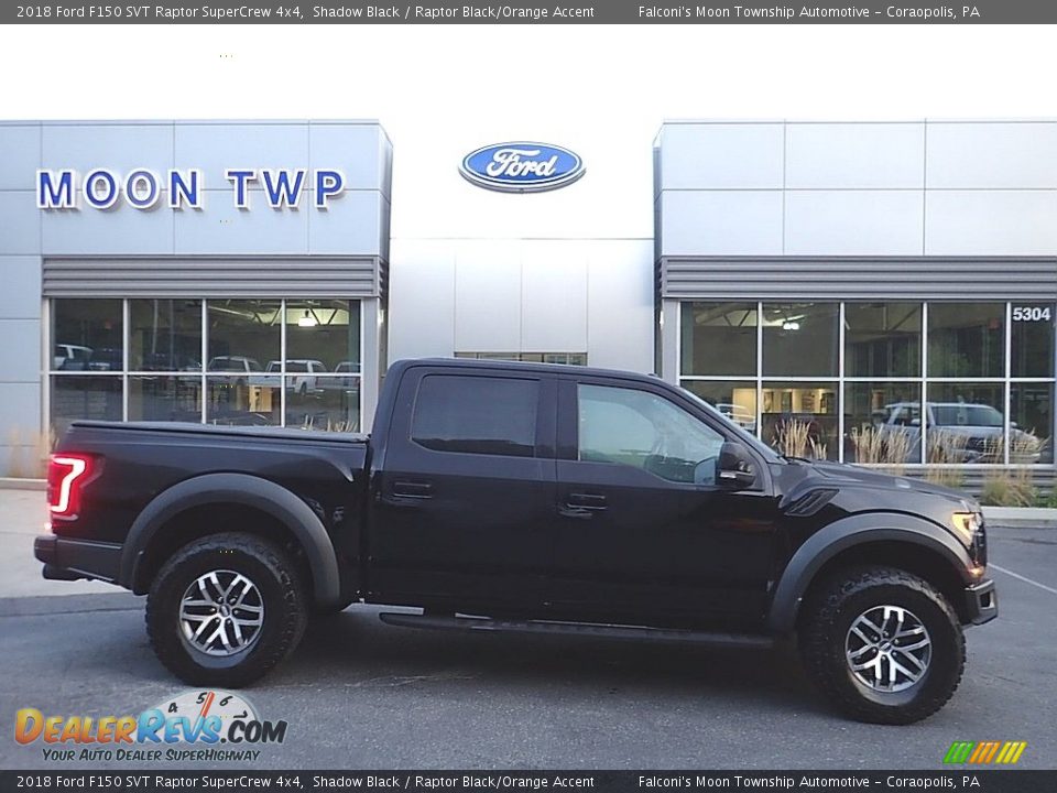 2018 Ford F150 SVT Raptor SuperCrew 4x4 Shadow Black / Raptor Black/Orange Accent Photo #1