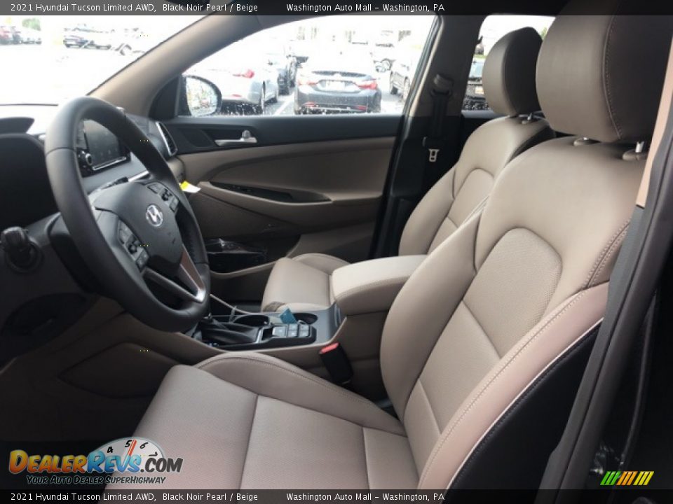 2021 Hyundai Tucson Limited AWD Black Noir Pearl / Beige Photo #6