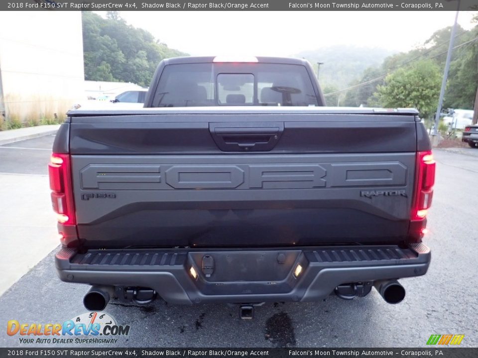 2018 Ford F150 SVT Raptor SuperCrew 4x4 Shadow Black / Raptor Black/Orange Accent Photo #3