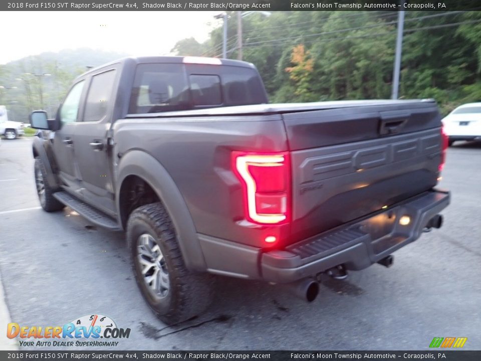 2018 Ford F150 SVT Raptor SuperCrew 4x4 Shadow Black / Raptor Black/Orange Accent Photo #4