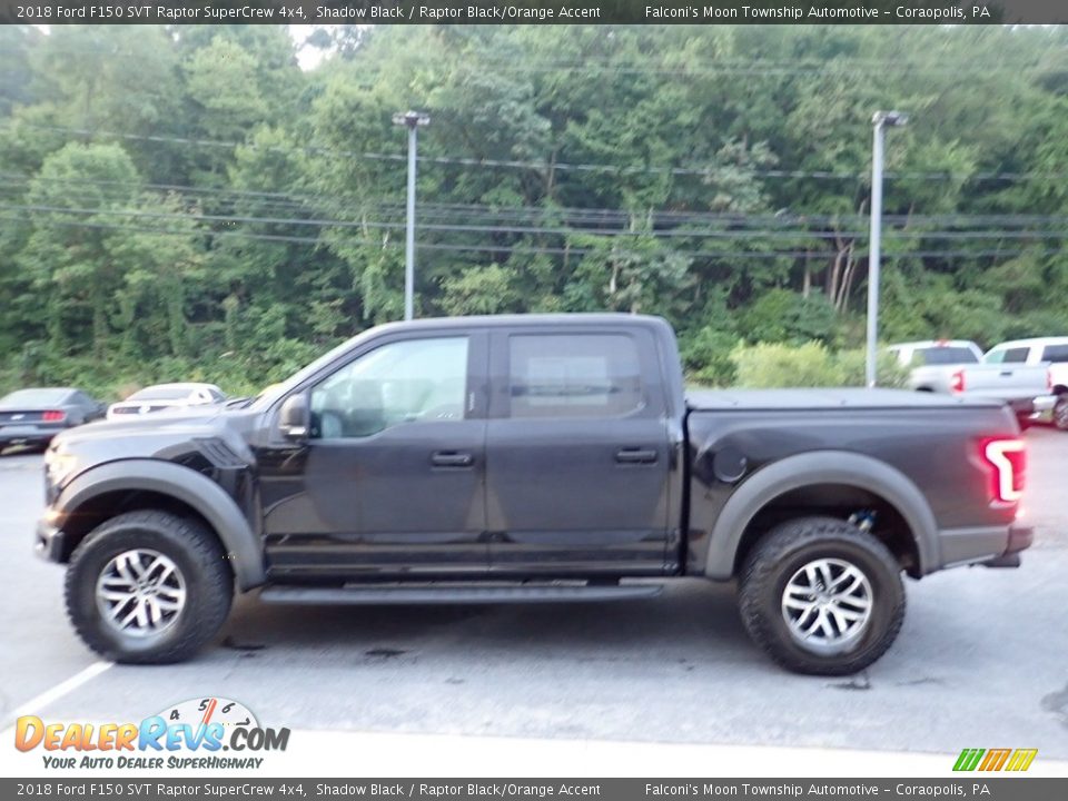 2018 Ford F150 SVT Raptor SuperCrew 4x4 Shadow Black / Raptor Black/Orange Accent Photo #5