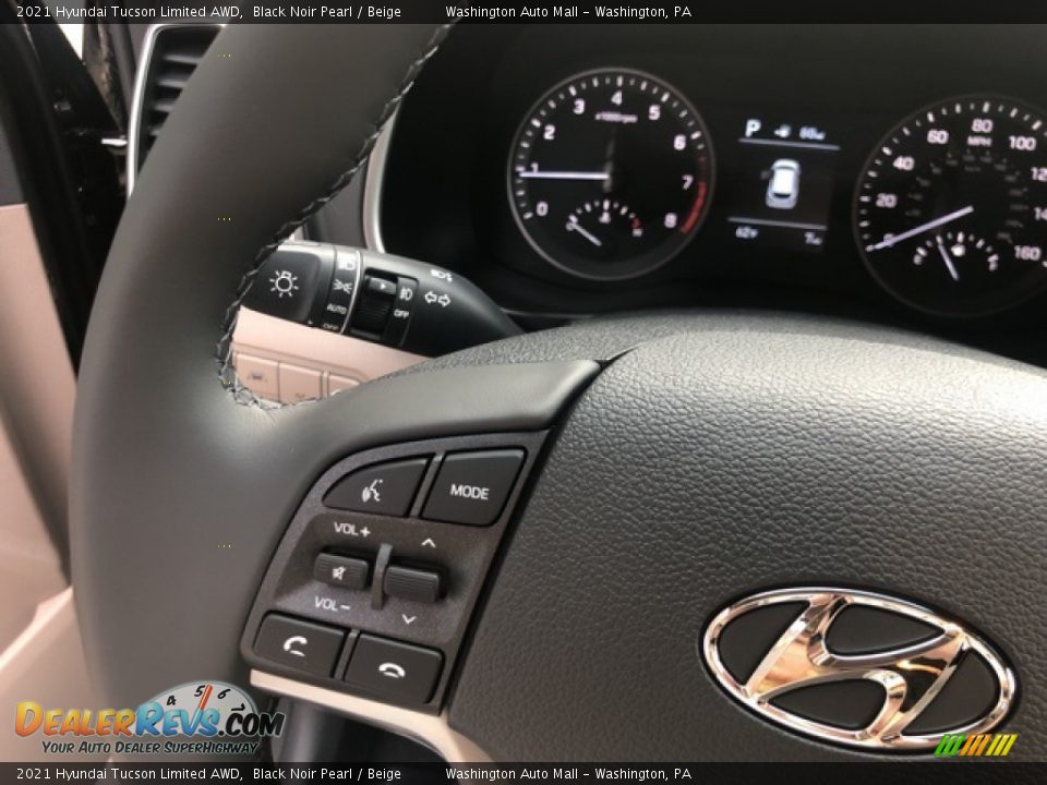 2021 Hyundai Tucson Limited AWD Black Noir Pearl / Beige Photo #11