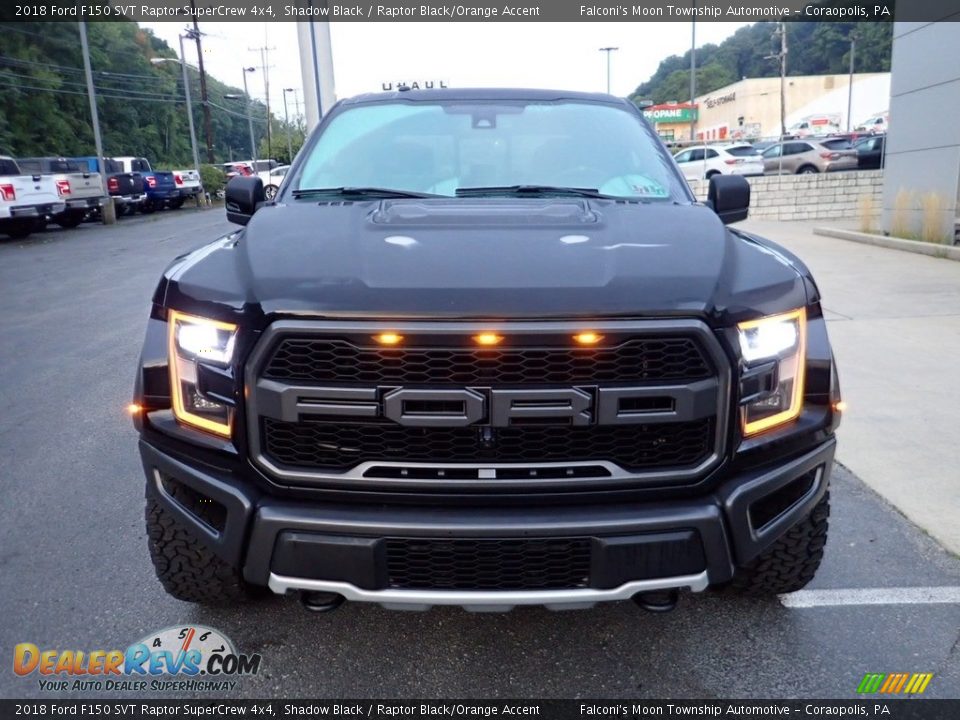 2018 Ford F150 SVT Raptor SuperCrew 4x4 Shadow Black / Raptor Black/Orange Accent Photo #7