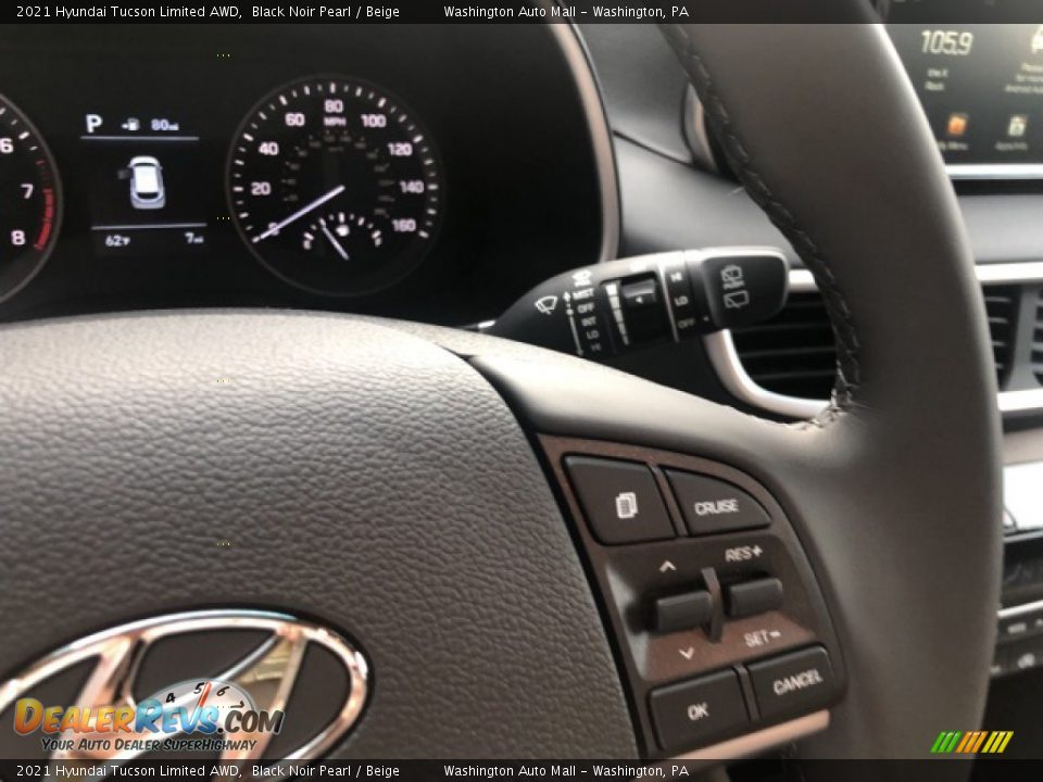 2021 Hyundai Tucson Limited AWD Black Noir Pearl / Beige Photo #12