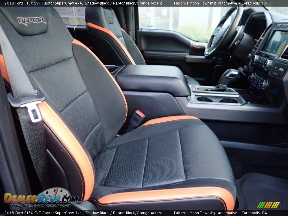 2018 Ford F150 SVT Raptor SuperCrew 4x4 Shadow Black / Raptor Black/Orange Accent Photo #10