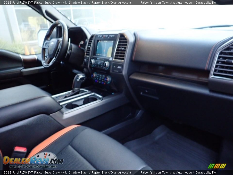 2018 Ford F150 SVT Raptor SuperCrew 4x4 Shadow Black / Raptor Black/Orange Accent Photo #11