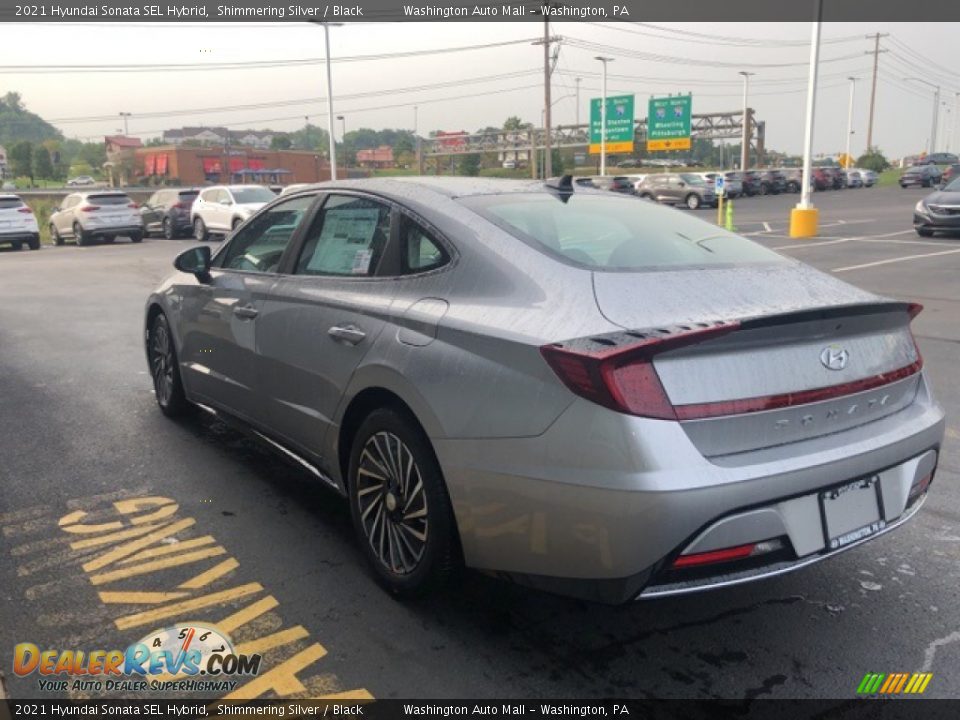 2021 Hyundai Sonata SEL Hybrid Shimmering Silver / Black Photo #4