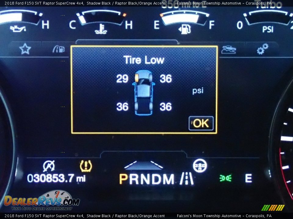 2018 Ford F150 SVT Raptor SuperCrew 4x4 Shadow Black / Raptor Black/Orange Accent Photo #24