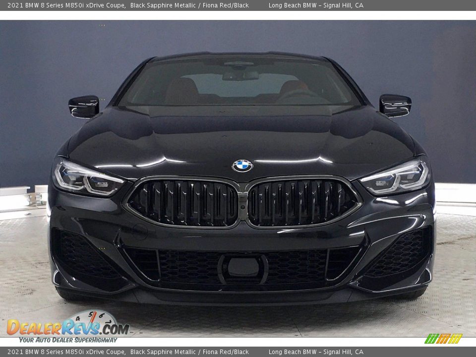 2021 BMW 8 Series M850i xDrive Coupe Black Sapphire Metallic / Fiona Red/Black Photo #2