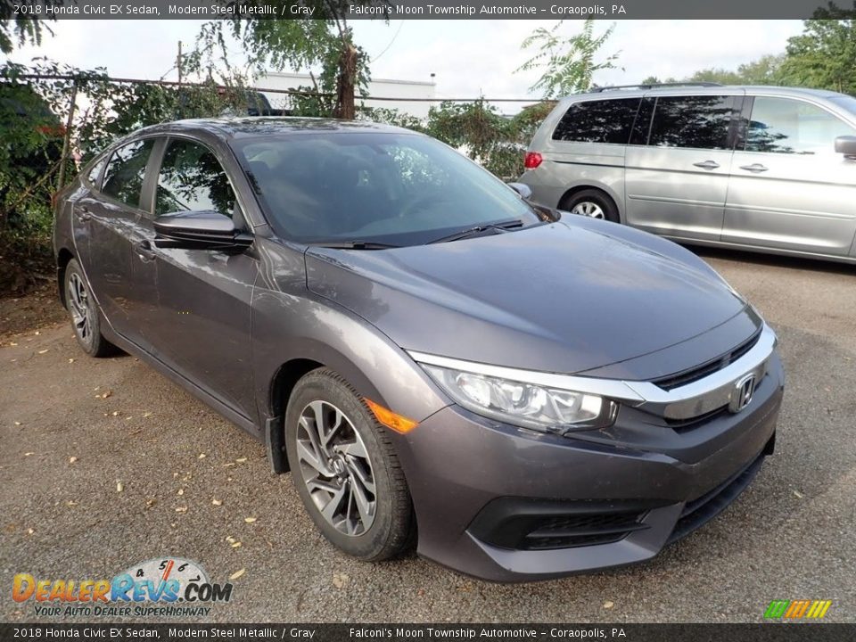 2018 Honda Civic EX Sedan Modern Steel Metallic / Gray Photo #4